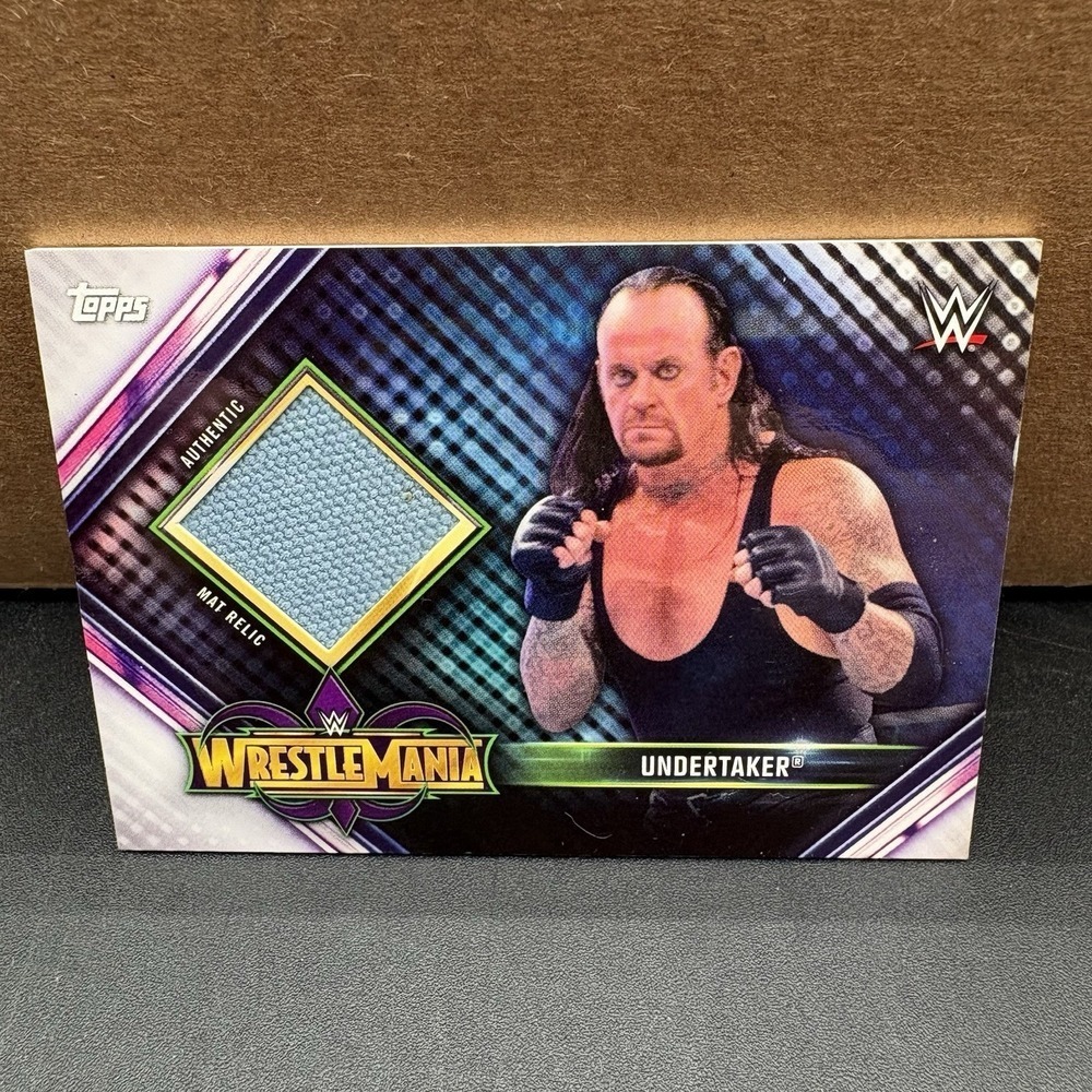 2019‎ Topps WWE WrestleMania 34 Undertaker Event Used Mat Relic Card MR-UN